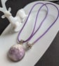 Handcrafted Stone Pendant with 44cm Rope Necklace