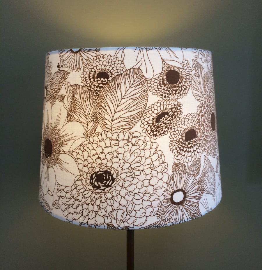 Subtle RETRO 70s Floral SIDMOUTH Grafton Vintage fabric Lampshade