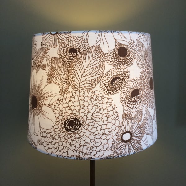 Subtle RETRO 70s Floral SIDMOUTH Grafton Vintage fabric Lampshade