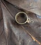 Sculptural Textured Brass Ring - Adjustable Contemporary Statement Ring - Image 3