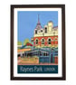 Raynes Park London travel poster print by Susie West