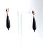 Faceted Black Onyx Teardrop Earrings, Ball Post Ear-wires 9ct Rose Gold Vermeil - Image 5