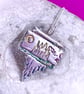 Mountain scene pendant with colour accents 
