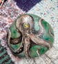 Realistic  Octopus hand painted paperweight stone 