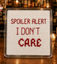 Handmade Cross Stitch Coaster – Funny Sarcastic Quote Gift