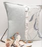 Embroidered pastel green envelope cushion cover.   - Image 9