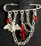 Bat & Fangs Kilt Pin Brooch - Image 3