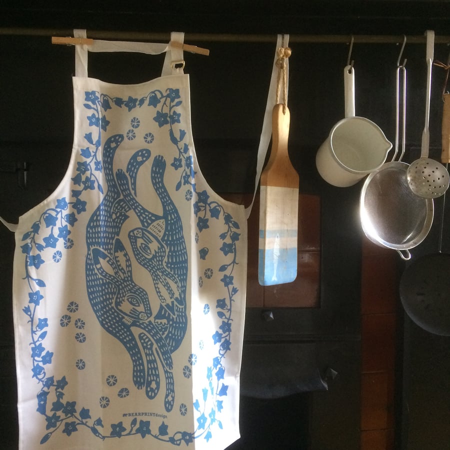 Hares & Harebells Cotton Kitchen Apron