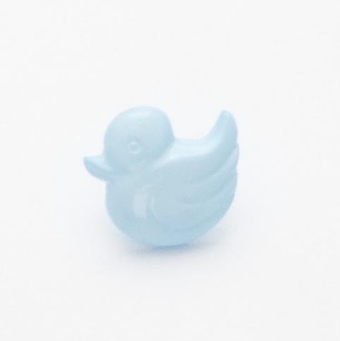 10 blue baby duck buttons 14mm