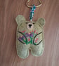 Handmade teddy keyring