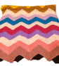 Colourful handmade knitted blanket - zigzag design - Image 4