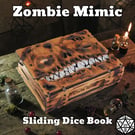Mimic Monster Zombie Book Box: Handmade Maple D&D Mimic