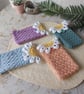Crochet Cotton Daisy Glasses Case, Phone Case 