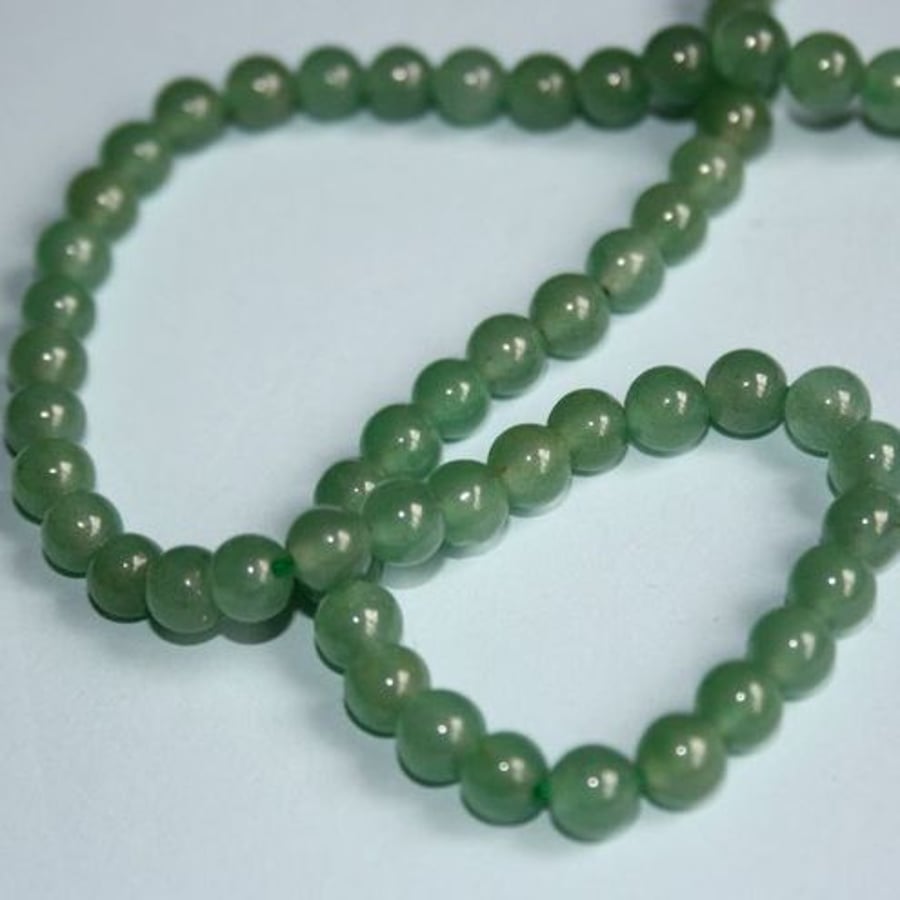 Green aventurine 6mm - 10pcs