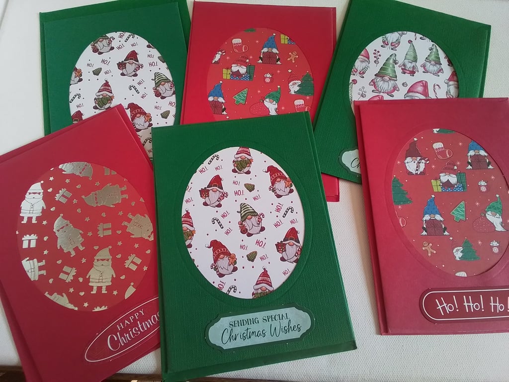 Pack of 6 Christmas cards. Ref 529. Summer seconds