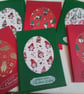 Pack of 6 Christmas cards. Ref 529. Summer seconds