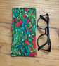 Klimt Field Of Poppies Design Quilted Fabric Glasses Case