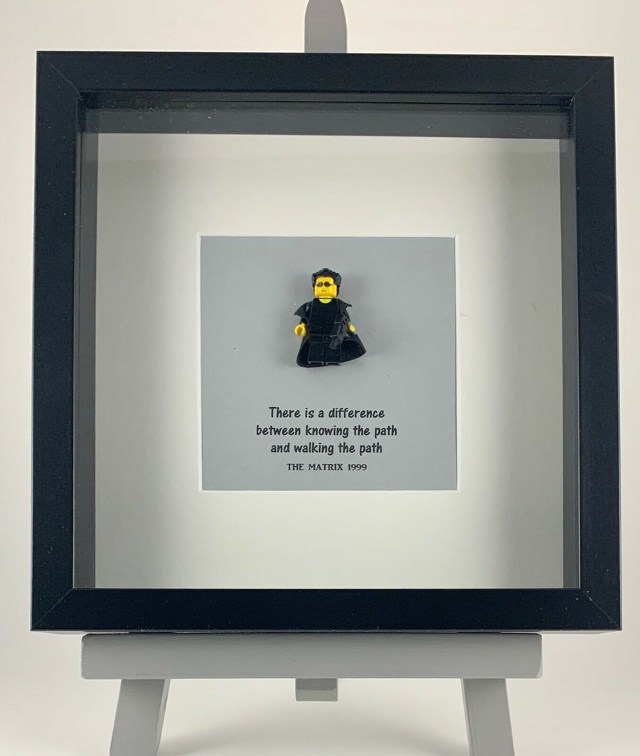 The Matrix custom mini Figure framed picture 25 by 25 cm