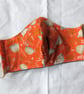 Orange cotton face mask - Image 3