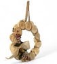 Rustic Log Slice Christmas Wreath Wall Decoration  - Image 3