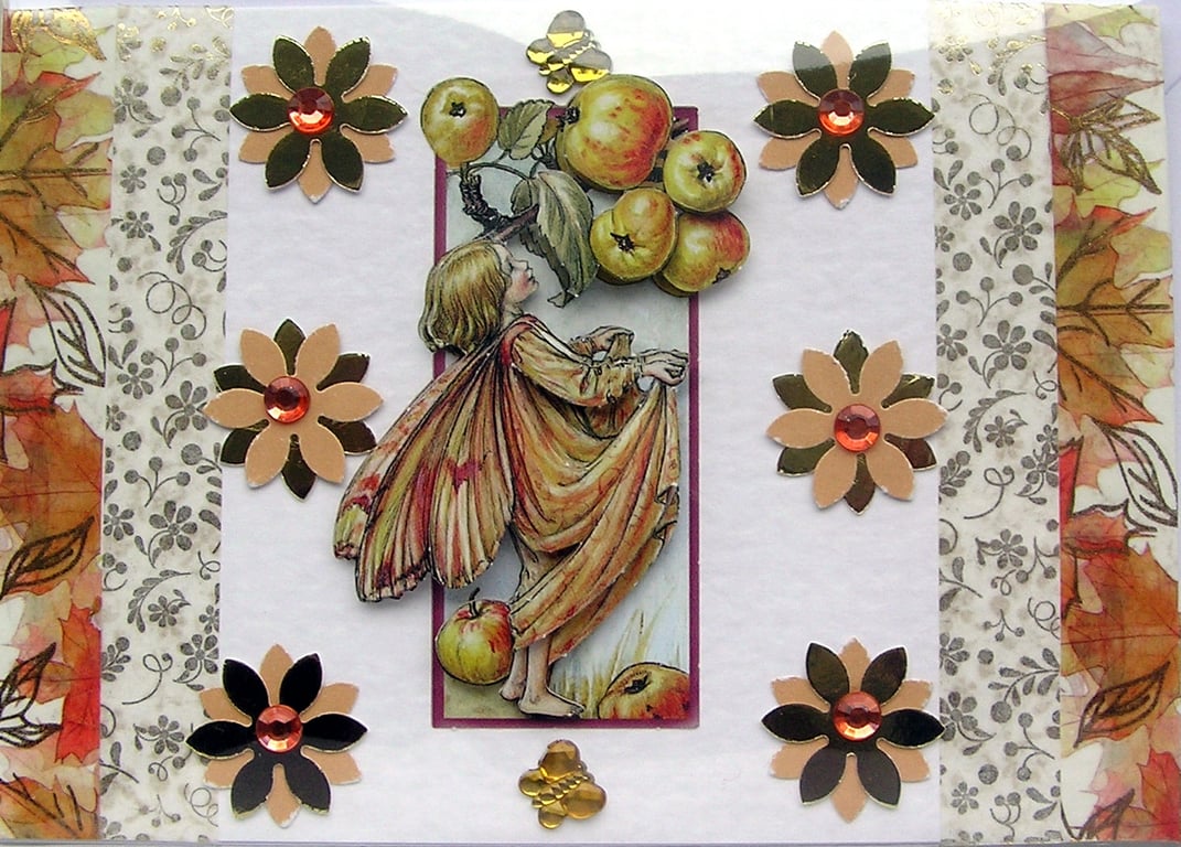Fairy - Hand Crafted 3D Decoupage Greeting Card - Blank - 3114