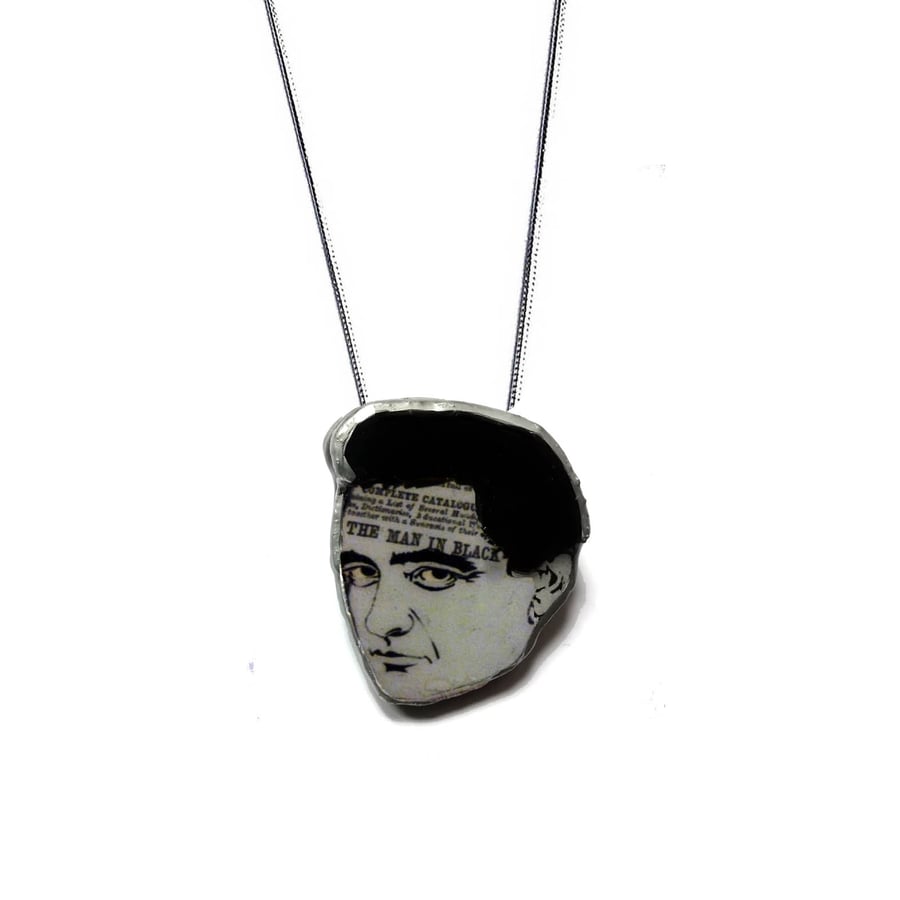 Johnny Cash Resin Necklace Pendant by EllyMental