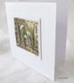 HAND EMBROIDERED SNOWDROP CARD CHRISTMAS WINTER - Image 3