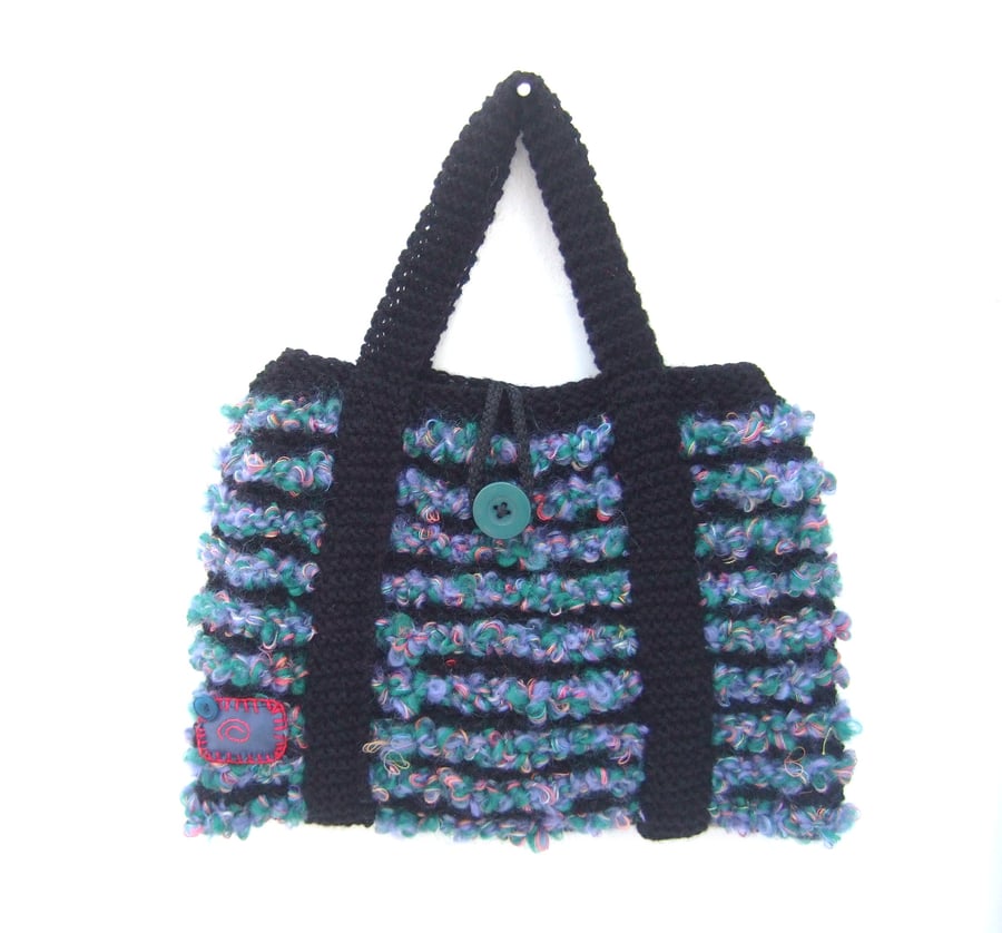 Handbag, Unique Hand Knit Bag Folksy