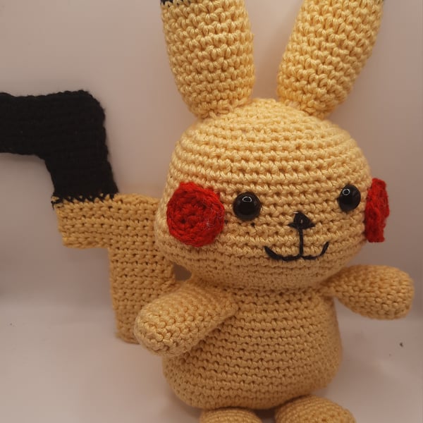 Crochet Teddy - Amigurumi - Plushie - Toy - Pikachu - girls boys gift