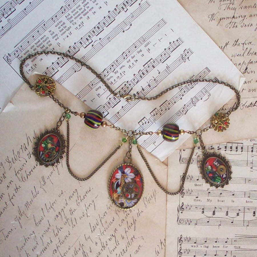 Steampunk Carnival Necklace NOW REDUCED!
