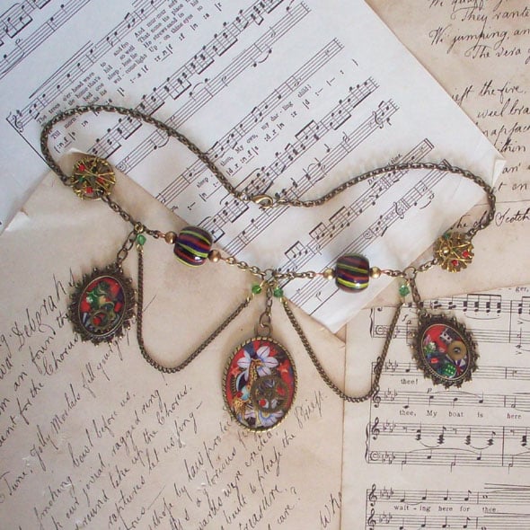 Steampunk Carnival Necklace NOW REDUCED!