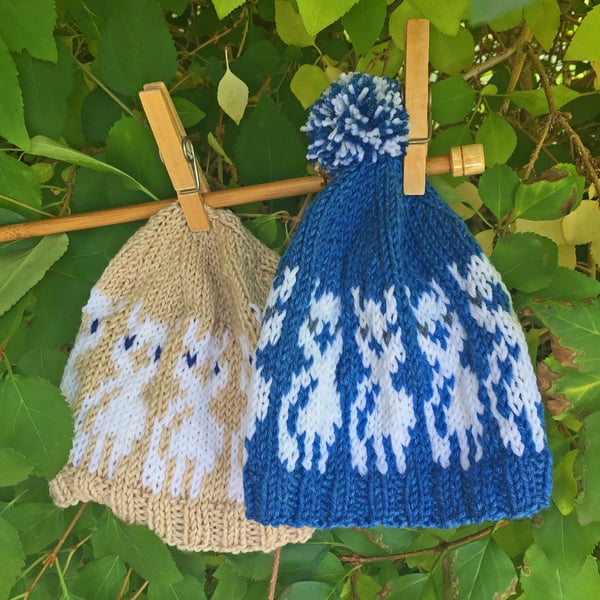 Baby Hat KNITTING PATTERN in pdf - Baby Alpacas Hat