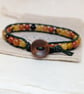 Autumn gemstone and leather bracelet, unisex bracelet  - Image 8