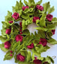 Felt Rose Garland: Handmade Floral Wedding Decoration and Home Decor