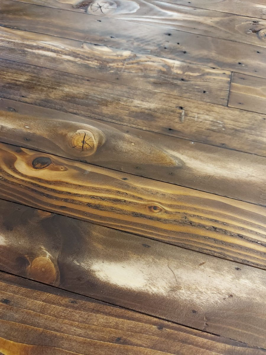 Dark oak rustic dining table 