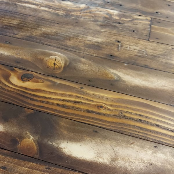 Dark oak rustic dining table 