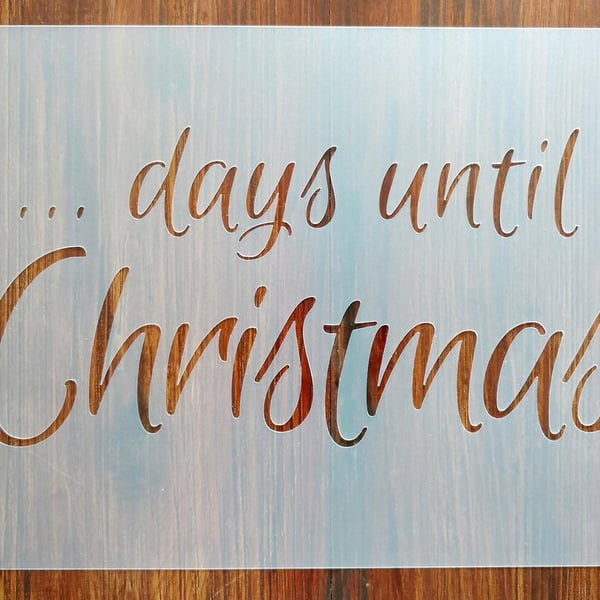 Days until Christmas Stencil Reusable PP Sheet for Arts & Crafts, DIY