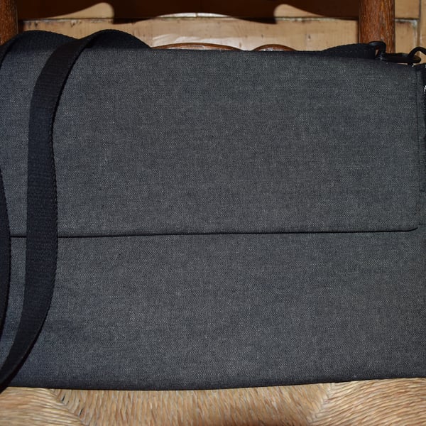 Messenger bag for laptop documents for college or office.  