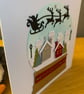 Handmade Christmas Card – Merry Christmas Snow Globe Scene - Image 4