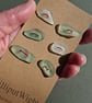 Set of six sea foam sea glass buttons - Image 5