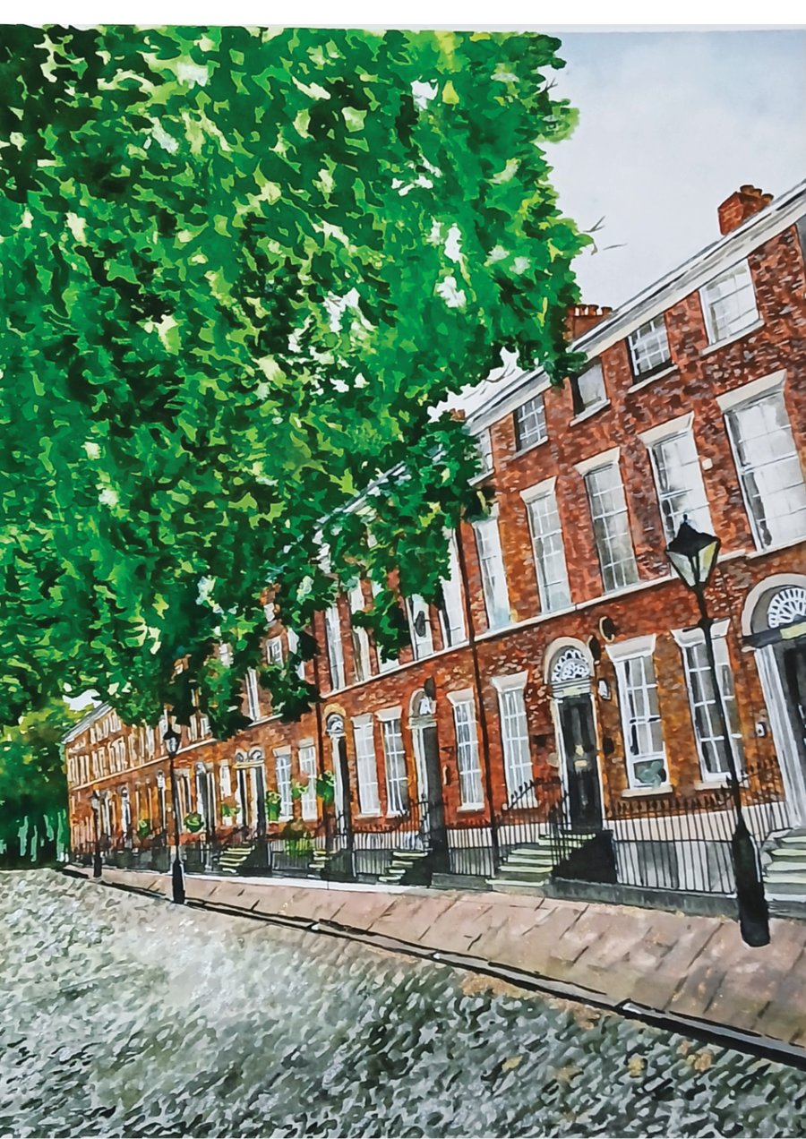 Liverpool Stanley street watercolour print A5