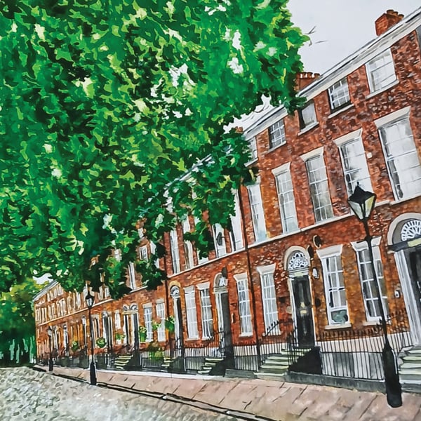 Liverpool Stanley street watercolour print A5