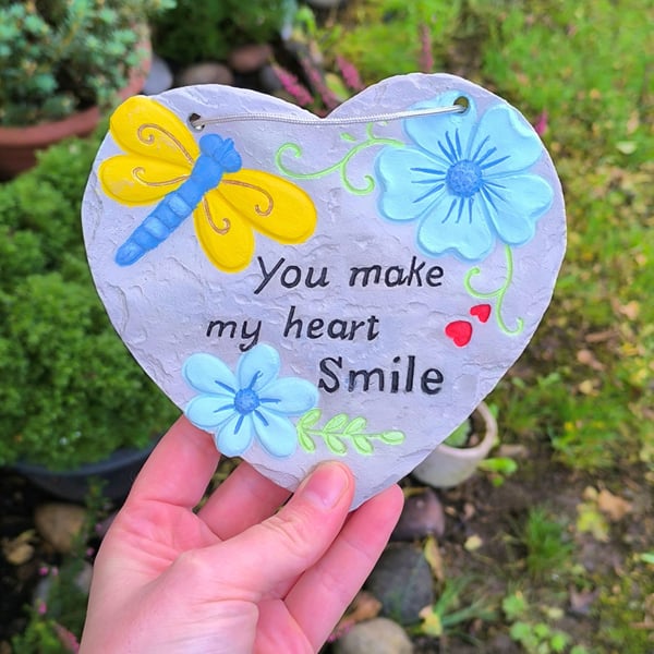You Make My Heart Smile, Hanging Garden Decoration, Perfect Gift for Garden,
