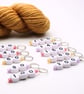 Number Stitch Marker Set: Fairy Garden Numbered Counting Stitch Markers 20-200 (