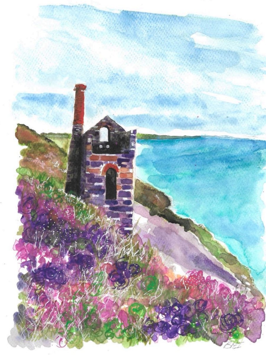 Wheal coats original watercolour painting