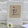 Sweet little hand-stitched letter E - new baby, first birthday, any birthday!