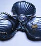 Metallic black scallop shell trinket dish. - Image 4