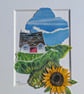 The Prize Sunflower - Original miniature collage. A5 Mounted - Image 4