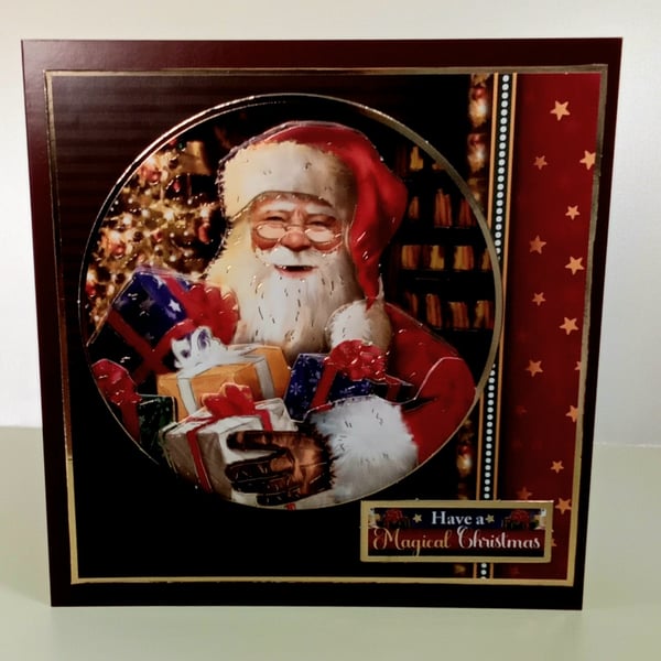 3D Decoupaged Christmas Card,  Magical Christmas 