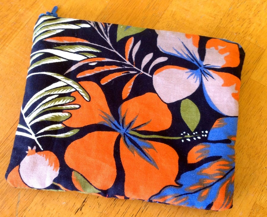 Floral cotton Make up bag Cosmetic purse 